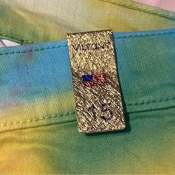 Vibrant M.I.U Distressed High Rise Super Skinny Jegginge Tie Dye Size 31 - Picture 9 of 12